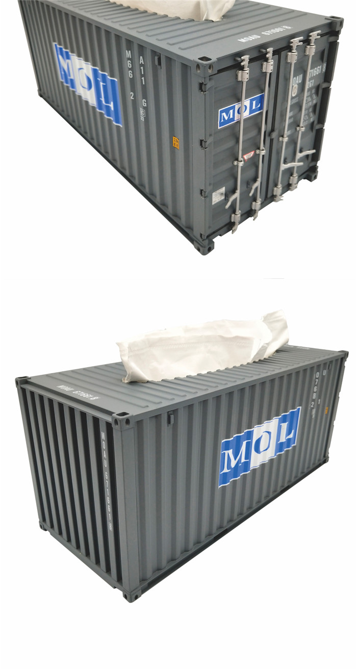 mol方块集装箱纸巾盒模型 1:20货柜模型 礼品集装箱货柜模型logo定制